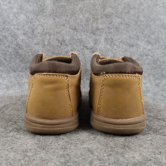 Childrens Place Shoes Baby Toddler 7 Bootie Sneaker Lace Up Moc Brown Trainer - Picture 5 of 12